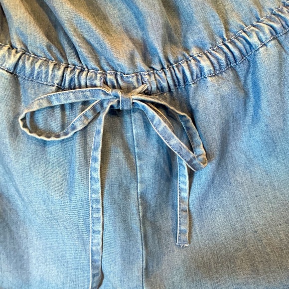 Loft Chambray Off The Shoulder Jumpsuit - Picture 7 of 8